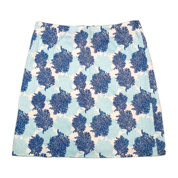Vineyard Vines Dresses & Skirts - Vineyard Vines Skirt Womens 4 Blue All Over Print‎ Coral Casual Beach Preppy